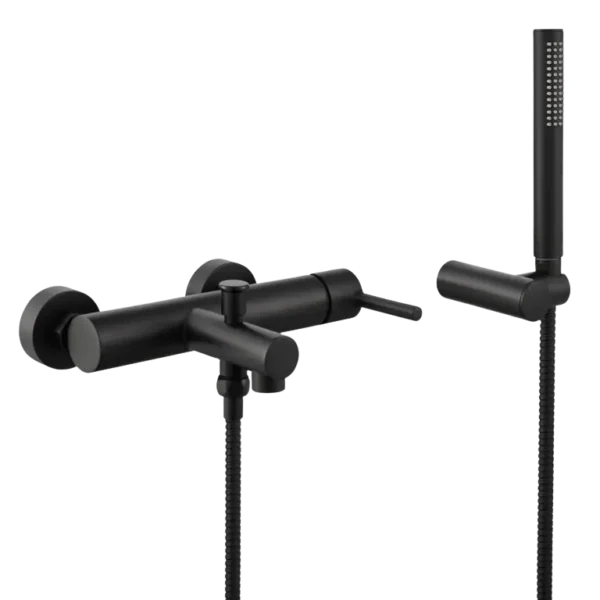 Bateria wannowa Diamond Aruba czarna – elegancka bateria łazienkowa