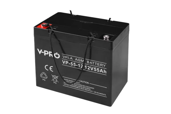 Akumulator AGM Volt Polska VPRO 12V 55Ah VRLA bezobsługowy – zasilanie awaryjne UPS